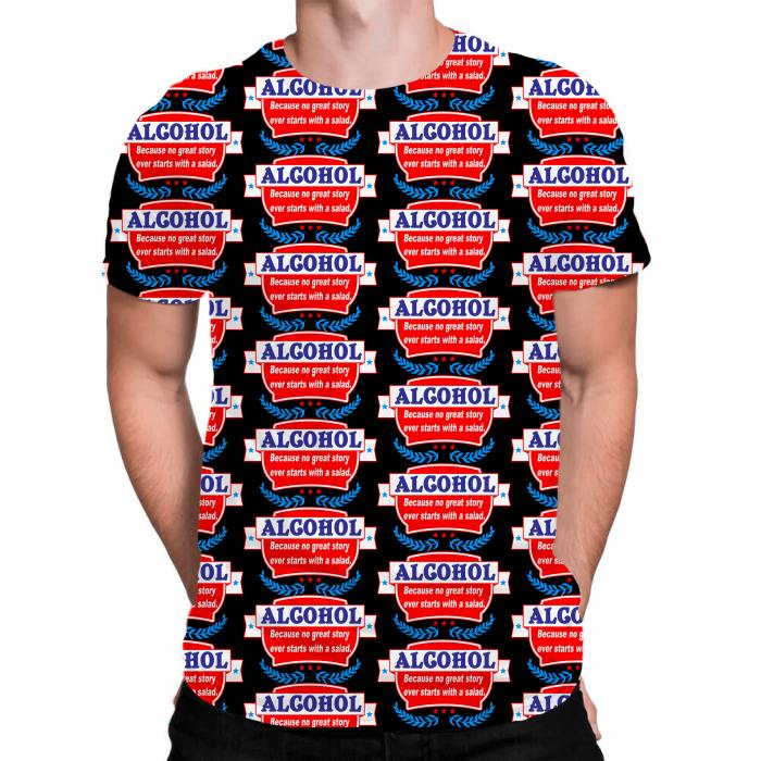 alcohol because no good story starts with a salad